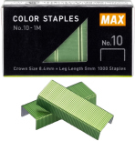 Скоби для степлера Max №10 Green (1000 штук, зелені)