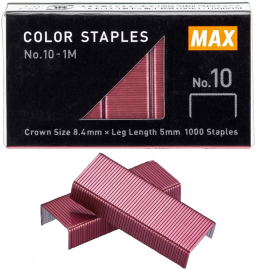 Купить Скобы для степлера Max №10 Pink (1000 штук, розовые) в интернет магазине в Киеве: цены, доставка - интернет магазин Д.Магазин