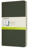 Набір зошитів Moleskine Cahier нелінований (середній, темно-зелений)