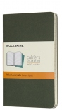 Набір зошитів Moleskine Cahier в лінію (кишеньковий, темно-зелений)