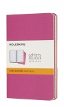 Набір зошитів Moleskine Cahier в лінію (кишеньковий, кінетичний рожевий)