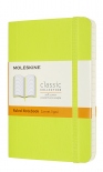 Блокнот Moleskine Classic в линию (карманный, лимонный зелёный, мягкая обложка)