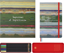 Купить Подарочный набор Moleskine Impressionism (нелинованный блокнот + 6 акварельных карандашей)  в интернет магазине в Киеве: цены, доставка - интернет магазин Д.Магазин