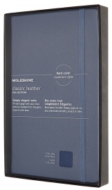 Купить Блокнот Moleskine Leather в линию (синий, прозрачный бокс) в интернет магазине в Киеве: цены, доставка - интернет магазин Д.Магазин