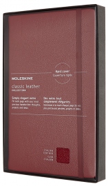 Купить Блокнот Moleskine Leather в линию (бордовый, прозрачный бокс) в интернет магазине в Киеве: цены, доставка - интернет магазин Д.Магазин