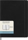 Щомісячник Moleskine 2024 (великий, чорний, м'яка обкладинка)