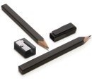 Набір Moleskine Black pencils (2 олівців, підстругачка і кліпса) 