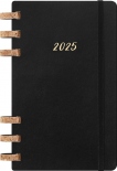 Щотижневик Moleskine Spiral 2025 на 12 місяців (середній, чорний, м'яка обкладинка)