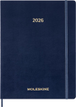 Вертикальний щотижневик Moleskine Essential 2026 (XXL, сапфір, м'яка обкладинка)