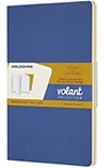 Набір з двох зошитів Moleskine Volant нелінований (середній, незабудка/бурштин)