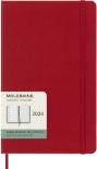 Щотижневик Moleskine 2024 (середній, червоний, з місцем для записів)