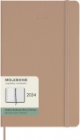 Щотижневик Moleskine 2024 (середній, пісочний коричневий, з місцем для записів)