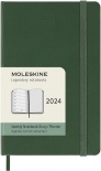 Щотижневик Moleskine 2024 (кишеньковий, миртовий зелений, з місцем для записів)