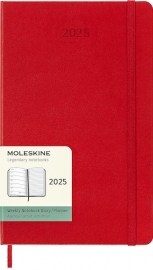 Купити Щотижневик Moleskine 2025 (середній, червоний, мягкая обложка, з місцем для записів) в інтернет магазині в Києві: ціни, доставка - інтернет магазин Д.Магазин