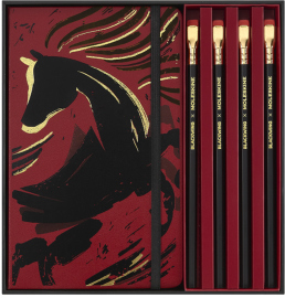 Купить Подарочный набор Moleskine Year of the Horse (средний блокнот в линию + 4 карандаша Blackwing) в интернет магазине в Киеве: цены, доставка - интернет магазин Д.Магазин