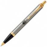 Ручка Parker IM 17 Brushed Metal GT BP Тризуб (сталь/золото) 