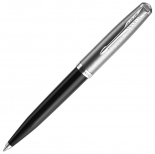Шариковая ручка Parker 51 Black CT BP (чёрный / сталь)  