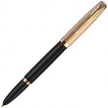 Перьевая ручка Parker 51 Premium Black GT FP18 F (чёрный / золото)