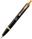 Ручка Parker IM 17 Black GT BP Тризуб ЗСУ (чорний/золото)