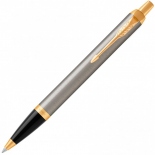 Шариковая ручка Parker IM Brushed Metal GT New (сталь/золото)