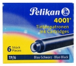 Набір картриджів для чорнильних ручок Pelikan (6 штук, синьо-чорий)
