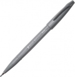 Ручка з гнучким наконечником Pentel Brush Sign Pen Tip (сіра)