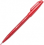 Ручка з гнучким наконечником Pentel Brush Sign Pen Tip (червона)