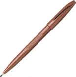Ручка капиллярная Pentel Sign Pen (коричневая, с твёрдым наконечником)