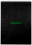 Блокнот Rhodia Greenpad на пружині (А4+, у клітинку, чорний)