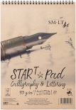 Альбом Smiltainis STAR T A4 для каліграфії та леттерінгу (коса лінія, на спіралі)