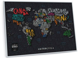 Скретч карта мира Travel Map "Letters" (английский язык)