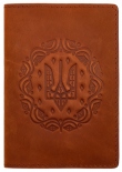 Обкладинка на паспорт Turtle Герб України (коричнева)