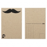 Дизайнерская открытка "Усы" (для селфи, посткроссинга и поздравлений)