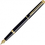 Чорнильна ручка Waterman Hemisphere Black Lacquer GT FP F (глянцевий чорний / золото)