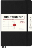 Щотижневик горизонтальний Leuchtturm1917 на 2023 рік (А5, чорний)