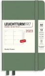 Щотижневик горизонтальний Leuchtturm1917 на 2023 рік (А6, оливковий)
