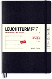 Купить Еженедельник горизонтальный Leuchtturm1917 на 2023 год (A5, черный, мягкая обложка) в интернет магазине в Киеве: цены, доставка - интернет магазин Д.Магазин