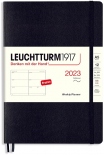 Щотижневик горизонтальний Leuchtturm1917 на 2023 рік (А5, чорний, м'яка обкладинка)