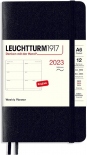 Щотижневик горизонтальний Leuchtturm1917 на 2023 рік (А6, чорний, м'яка обкладинка)