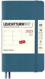 Щотижневик горизонтальний Leuchtturm1917 на 2023 рік (А6, сіро-синій, м'яка обкладинка)