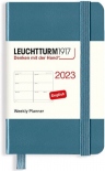 Щотижневик горизонтальний Leuchtturm1917 на 2023 рік (А7, сіро-синій)
