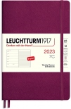 Щотижневик Leuchtturm1917 на 2023 рік із замітками (A5, винний, м'яка обкладинка)