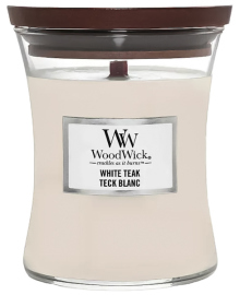 Купить Ароматическая свеча WoodWick Medium White Teak 275 г в интернет магазине в Киеве: цены, доставка - интернет магазин Д.Магазин