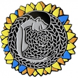 Значок на одяг Yellow Blue «Соняшник»